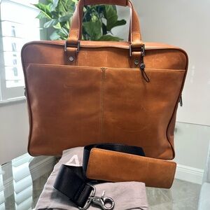 Brahmin Unisex Genuine Leather Briefcase NWOT